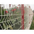Panel de valla de malla de alambre soldado con autógena verde de la seguridad revestida del plástico